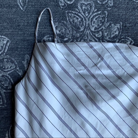 L’Agence Kay Cowl Neck Pinstriped Silk Tank XS - Picture 5 of 9